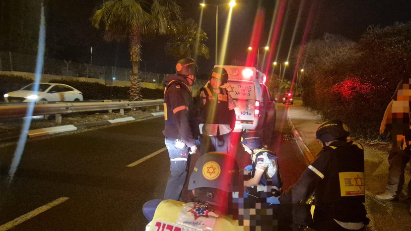 תיעוד מזירת התאונה  (צילום: דוברות מד"א)