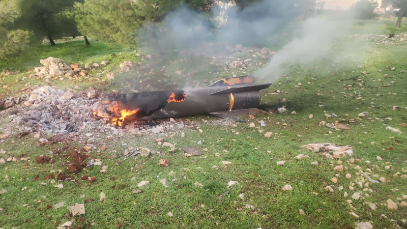 שבר יירוט בצפת (צילום: דוברות עיריית צפת)