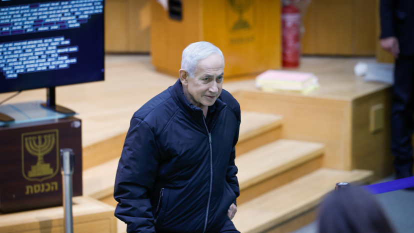 בנימין נתניהו בהצבעה על התקציב (צילום: נועם מושקוביץ, דוברות הכנסת)