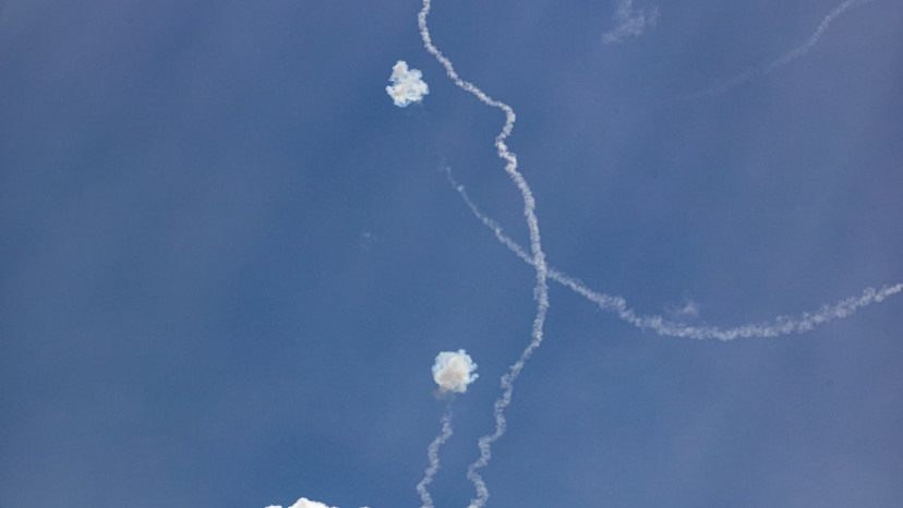 היירוט בשמי חיפה  (צילום: אנתוני הרשקו/TPS)