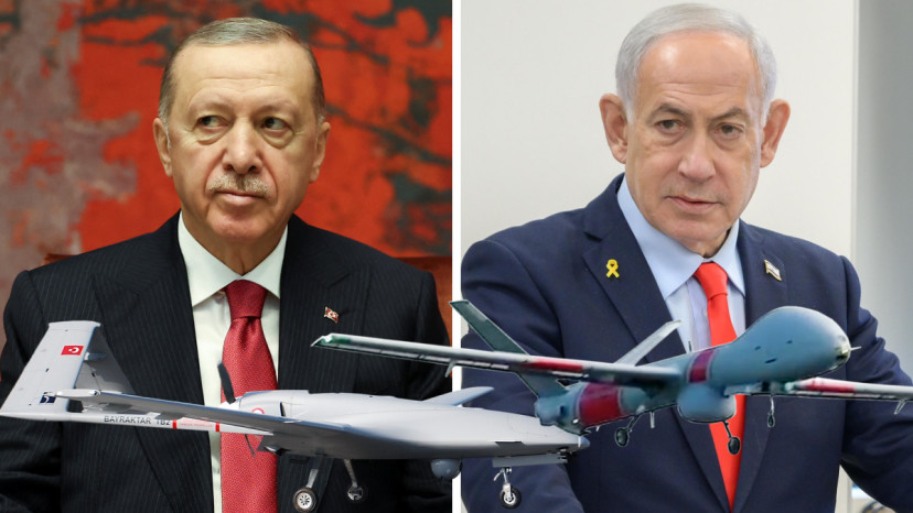 נתניהו, ארדואן, הרמס 1200, באירקטאר TB2 (צילום: רויטרס,אלביט מערכות,wikipedia,מעיין טואף/לע״מ)