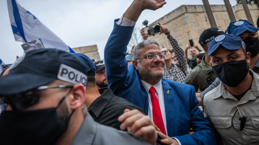 איתמר בן גביר לפני הדיון בבג"ץ (צילום: יונתן זינדל פלאש 90)