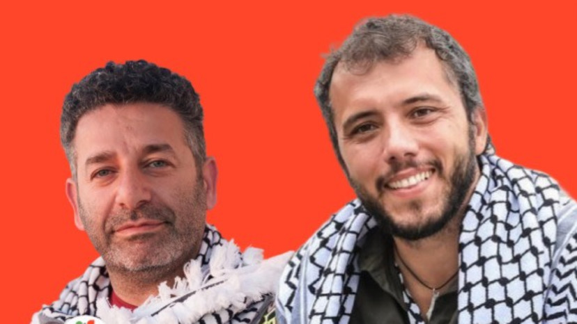 סייף אבו קשק וטיאגו אבילה: פעילי המשט לעזה שיועברו לישראל (צילום: משרד החוץ)