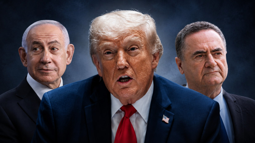 ישראל כ"ץ, דונלד טראמפ, בנימין נתניהו (צילום: פלאש 90,רויטרס)