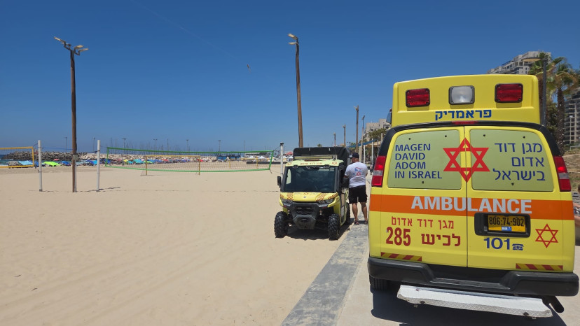 מזירת הטביעה באשקלון (צילום: תיעוד מבצעי מד"א)