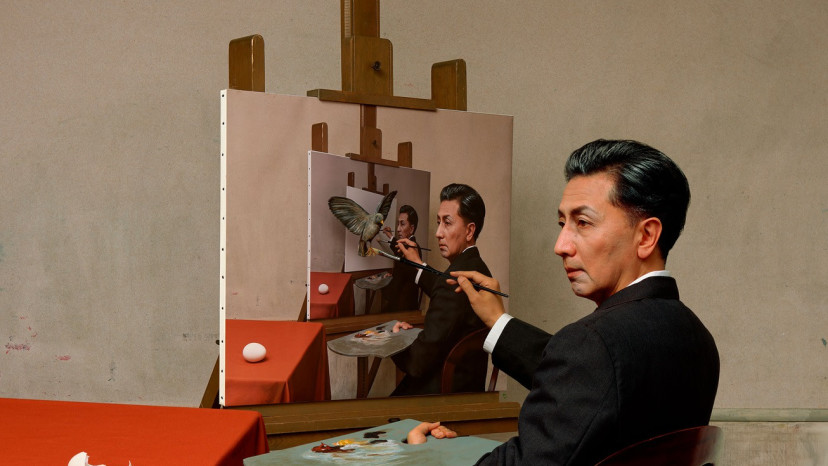 Yasumasa Morimura, Self-Portraits through Art History (Magritte / Triple Personality) (צילום: Luhring Augustine website)