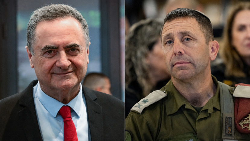 אבי בלוט, ישראל כ"ץ  (צילום: אבשלום ששוני, חיים גולדברג פלאש 90)
