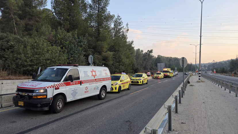 תאונת דרכים קשה סמוך לבית שמש  (צילום: דוברות מד"א)