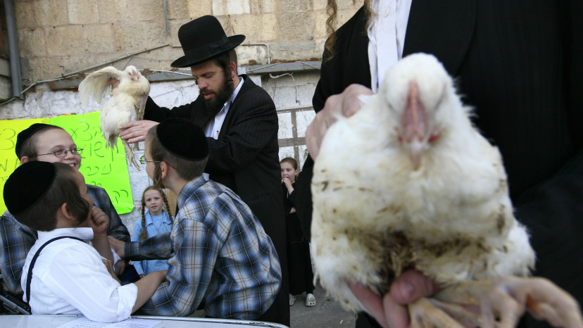 מנהג הכפרות (צילום: Nati Shohat/Flash90)