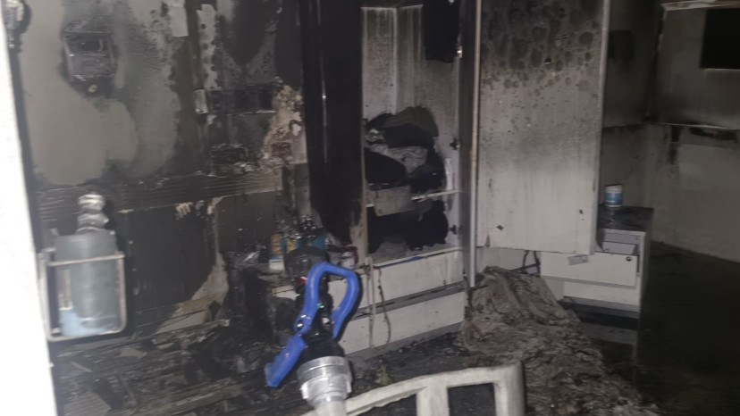 זירת השריפה בבית האבות "מרכז סיעוד משכנות ותיקים" בבני ברק (צילום: כבאות והצלה לישראל)