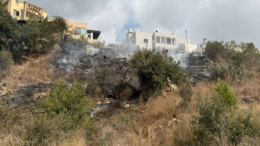 זירת ההתרסקות בכפר קרע (צילום: כבאות והצלה מחוז חוף)