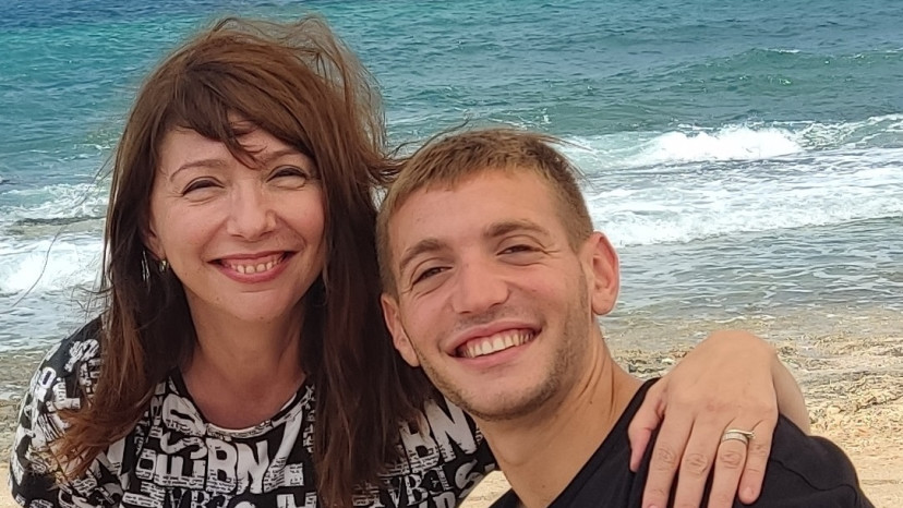 יונתן סביצקי ז"ל ובלה (צילום: פרטי)
