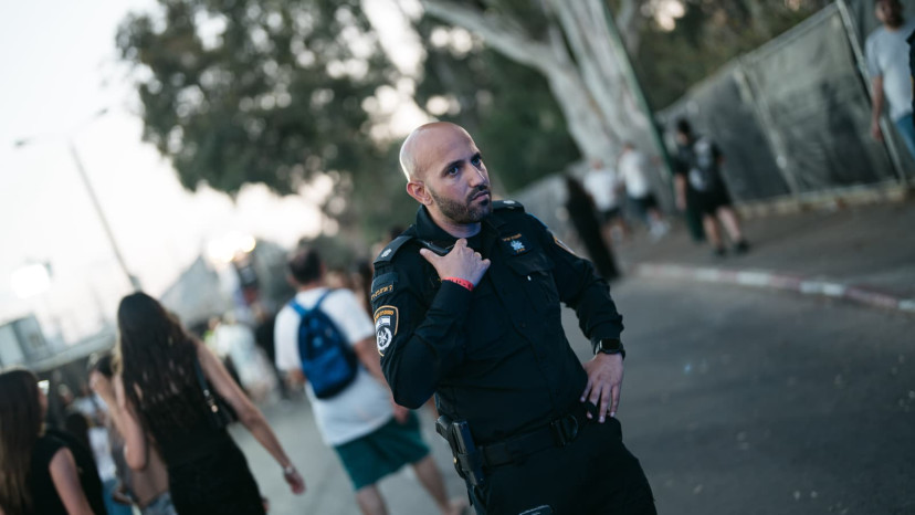 היערכות משטרת ישראל למופעי NEXT באצטדיון רמת גן (צילום: דוברות המשטרה)