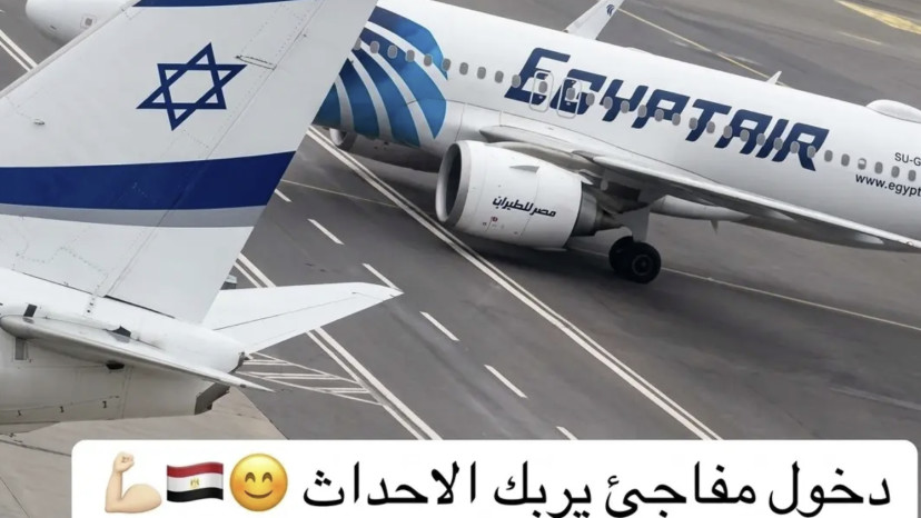 טייס מצרי תיעד מטוס אל על (צילום: רשתות חברתיות, שימוש לפי סעיף 27 א')