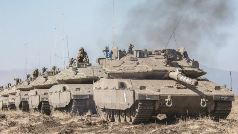 טנקי מרכבה של חטיבה 401 (צילום: דובר צה"ל)