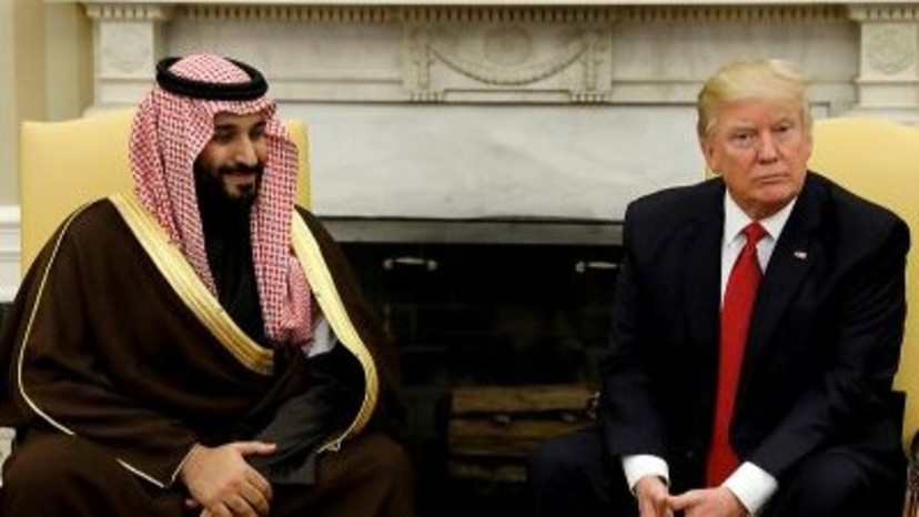 דונלד טראמפ בפגישה עם מוחמד בן סלמן (צילום: רויטרס)