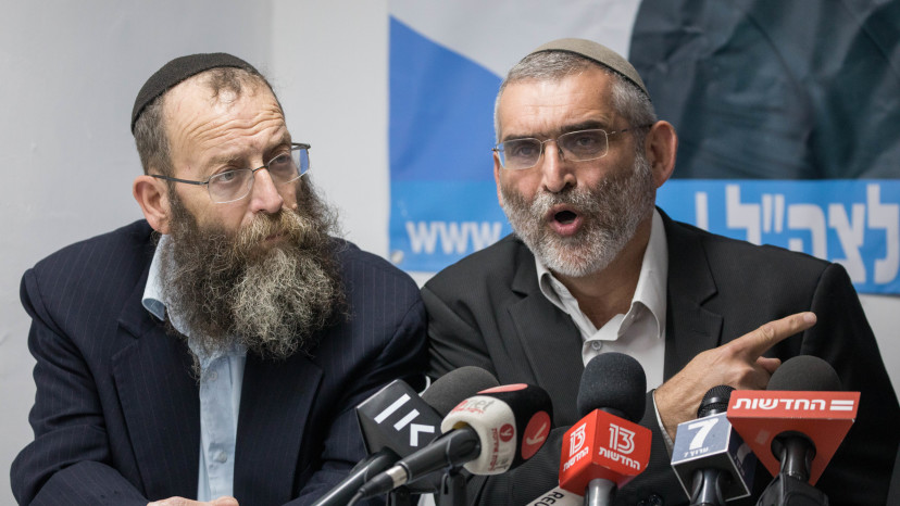 מיכאל בן ארי, ברוך מרזל (צילום: יונתן זינדל, פלאש 90)