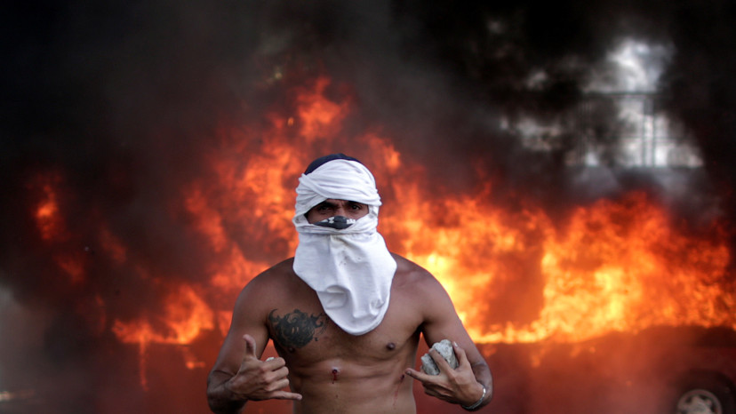 המהומות בוונצואלה (צילום: רויטרס)