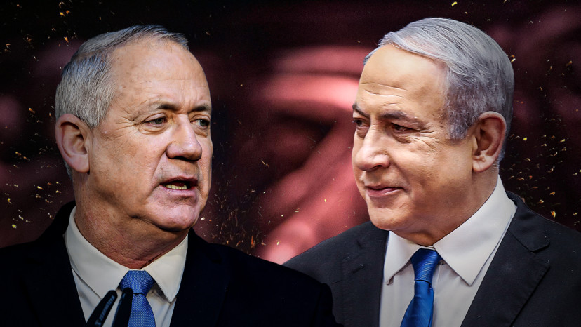 בנימין נתניהו, בני גנץ (צילום: מרק ישראל סלם, פלאש 90,אבשלום ששוני)