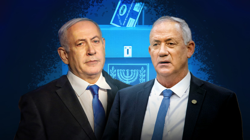 בני גנץ, בנימין נתניהו (צילום: הדס פרוש , פלאש 90,רויטרס)