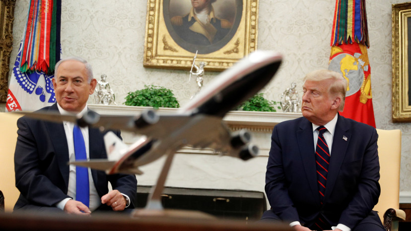טראמפ ונתניהו בבית הלבן (צילום: REUTERS/Tom Brenner)