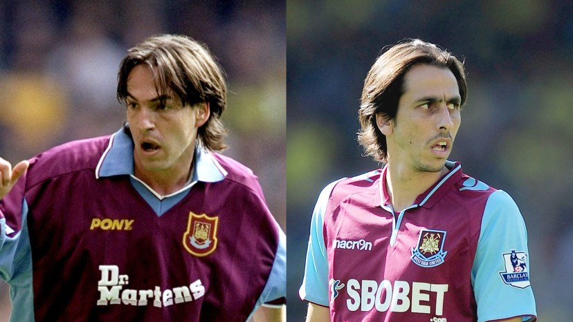 יוסי בניון, אייל ברקוביץ' במדי ווסטהאם (צילום: עיבוד תמונה, גטי אימג')