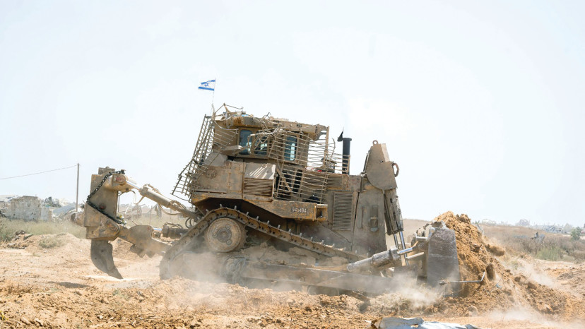 דחפור D9 צהלי (צילום: דובר צה"ל)
