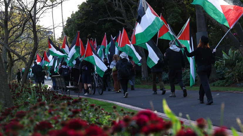 "הכרה בצורך להקים מדינה פלסטינית עשויה לשנות את המצב הבינלאומי". דגלי פלסטין (צילום: רויטרס)