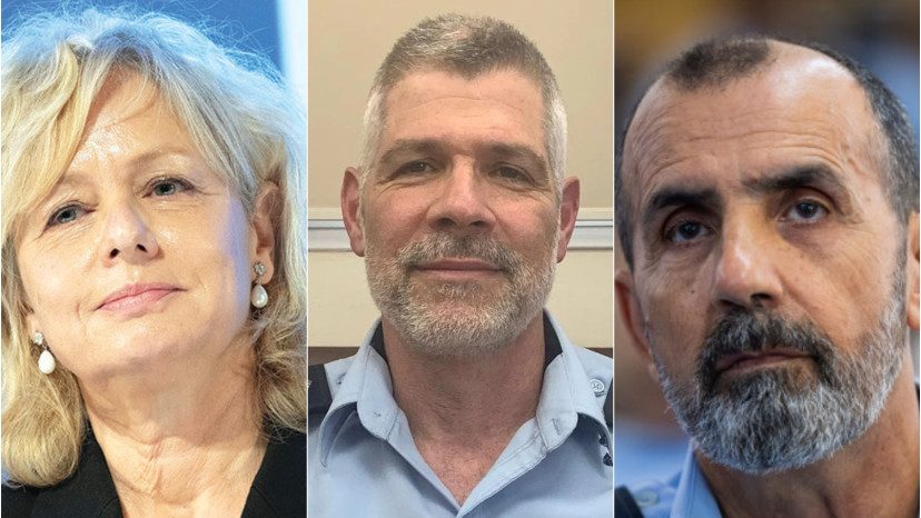 דני לוי, אליעזר כהנא, גלי בהרב מיארה  (צילום: דוברות המשטרה,יונתן זינדל, פלאש 90)