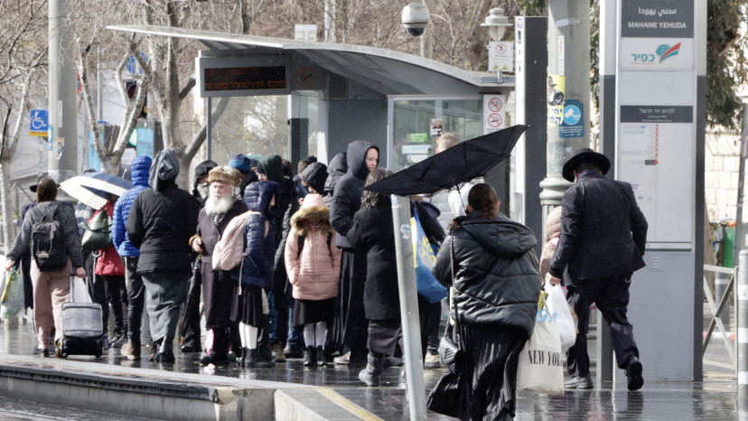 מזג אוויר גשום בירושלים (צילום: מרק ישראל סלם)