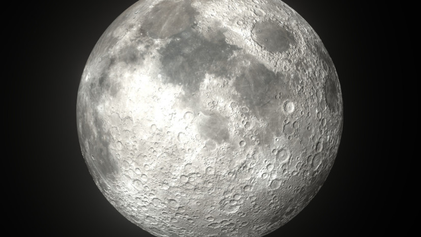 ירח מלא בשמיים. מכתשים נראים היטב (צילום: שאטרסטוק)