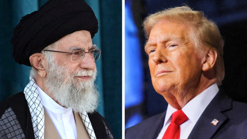  עלי חמינאי, דונלד טראמפ (צילום: רויטרס,Office of the Iranian Supreme Leader/WANA (West Asia News Agency)/Handout via REUTERS)