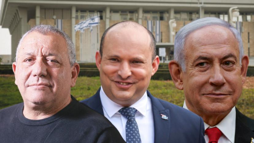 בנימין נתניהו, נפתלי בנט, גדי איזנקוט (צילום: פלאש 90,רויטרס)