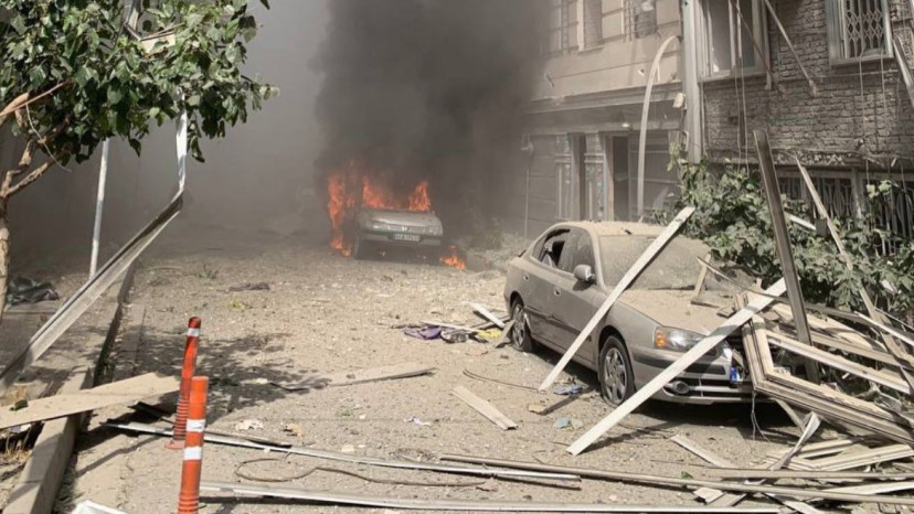 תקיפה באיראן (צילום: רשתות ערביות)