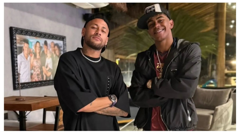 ניימאר לצד לאמין ימאל (צילום: צילום מסך, מתוך אינסטגרם)