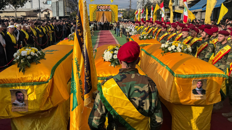 הלוויות של מחבלי חיזבאללה (צילום: רויטרס)