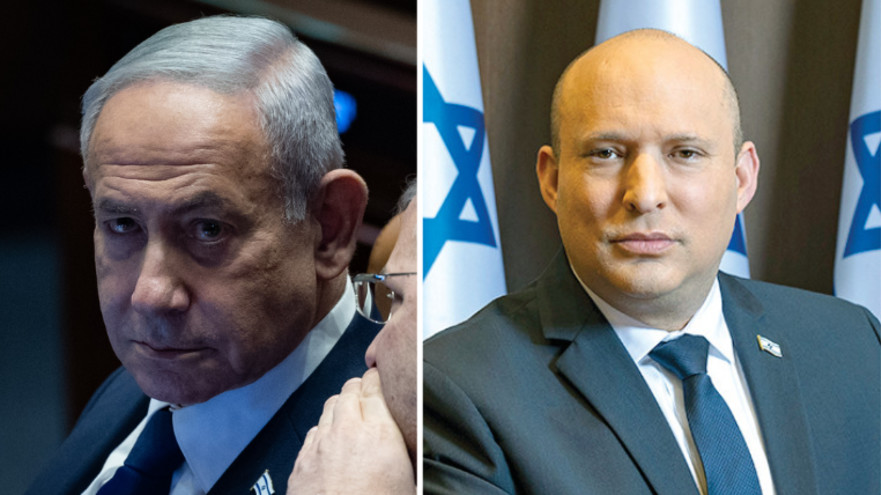 נפתלי בנט ובנימין נתניהו (צילום: מימין לשמאל: אוליביה פיטוסי, יונתן זינדל פלאש 90)