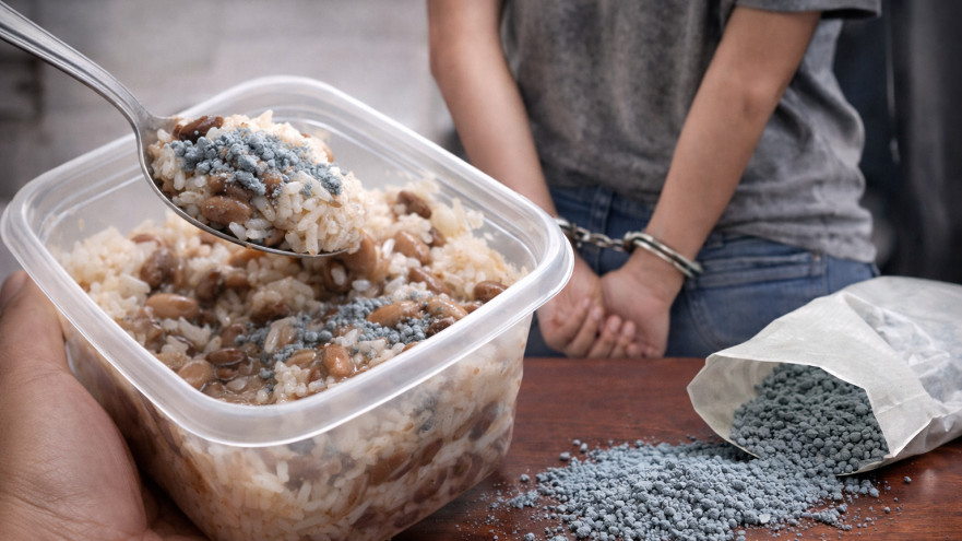 חומר רעיל, מזון ומעצר (צילום: AI)