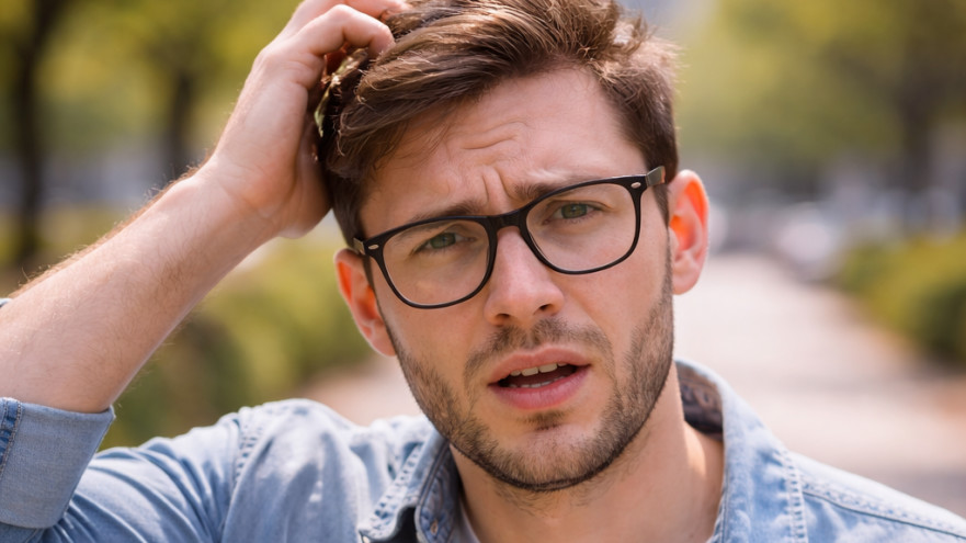 גבר מִבולבל (צילום: AI)