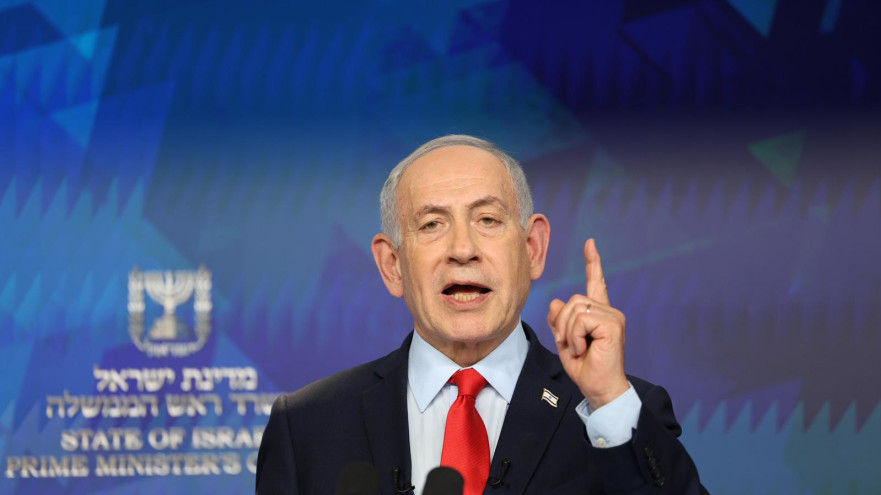 ראש הממשלה בנימין נתניהו במסיבת עיתונאים (צילום: נעם ריבקין פנטון/הארץ/פול)