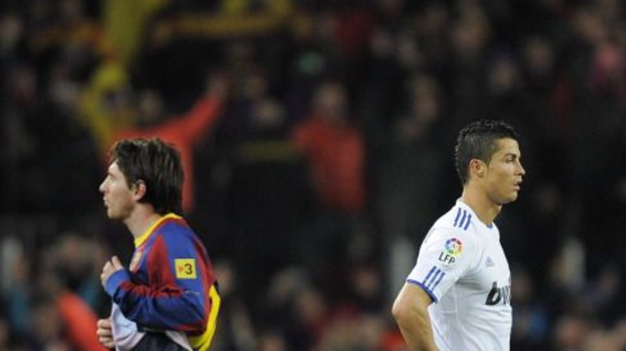 ליאו מסי וכריסטיאנו רואנלדו בימי הקלאסיקו (צילום: David Ramos)