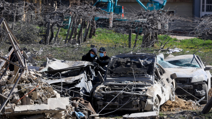 תקיפה בלבנון (צילום: REUTERS/Mohamed Azakir)