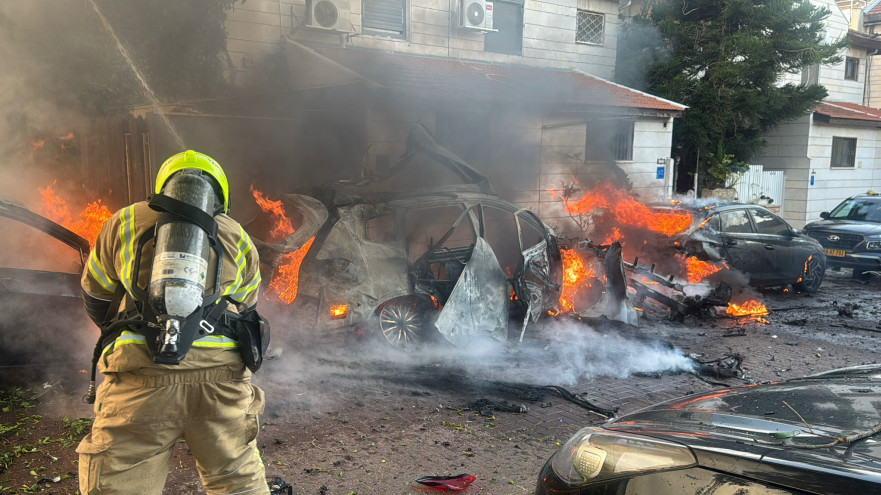אחד מאיזורי הנפילות בגוש דן (צילום: דוברות מחוז מרכז)