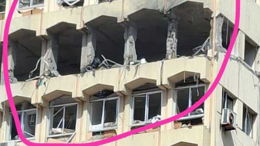 משרדי חמאס בצידון שהותקפו על ידי ישראל (צילום: רשתות חברתיות, שימוש לפי סעיף 27 א')