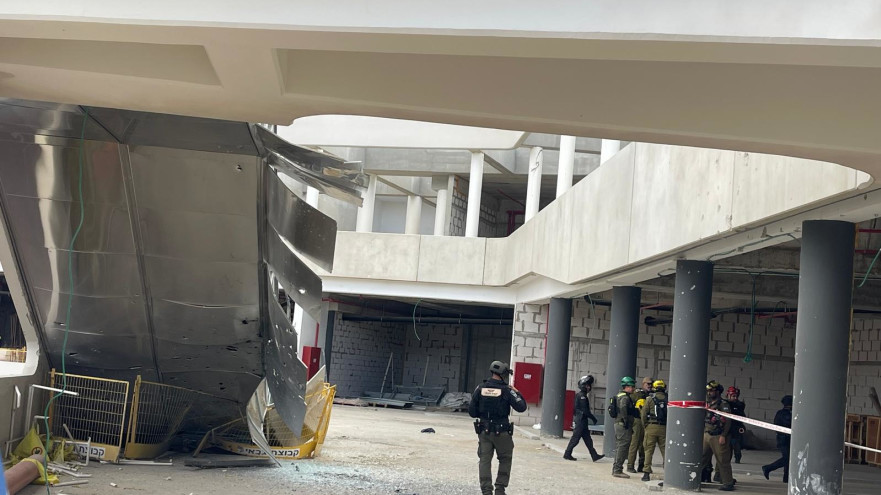 זירת פגיעה במרכז הארץ (צילום: שימוש לפי סעיף 27א')