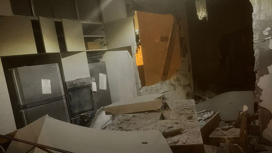 פגיעה ישירה בבית בחבל לכיש (צילום: שימוש לפי סעיף 27א')