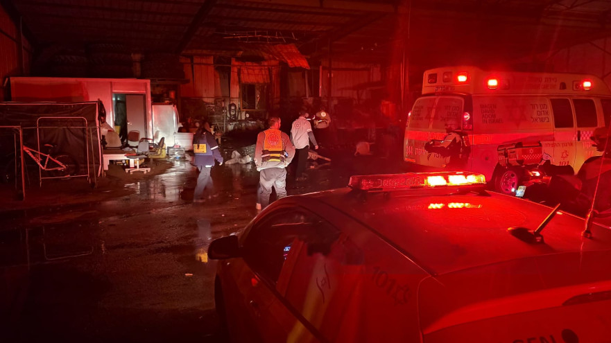 זירת הנפילה בשרון (צילום: תיעוד מבצעי מד"א)