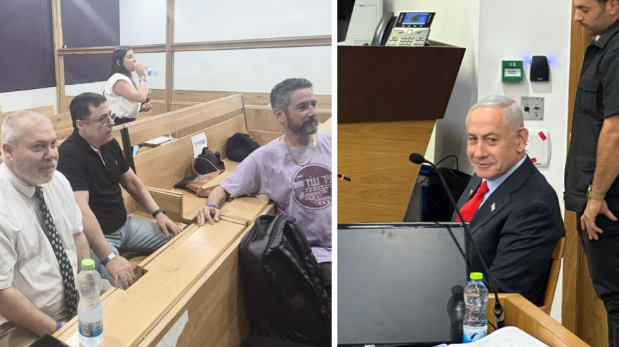 בנימין נתניהו, בן כספית, אורי משגב, גונן בן יצחק (צילום: וואלה!,אורי סלע)