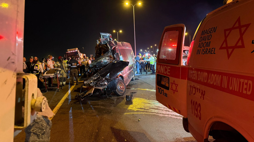 תאונת דרכים קטלנית סמוך למחלף שורק (צילום: מעריב אונליין)