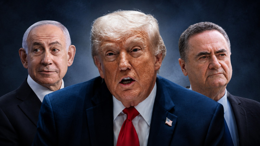 ישראל כ"ץ, דונלד טראמפ, בנימין נתניהו (צילום: פלאש 90,רויטרס)